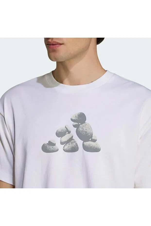Женская футболка с принтом U Rocks G T Unisex T-Shirt KB9625 Adidas, White — фото 3