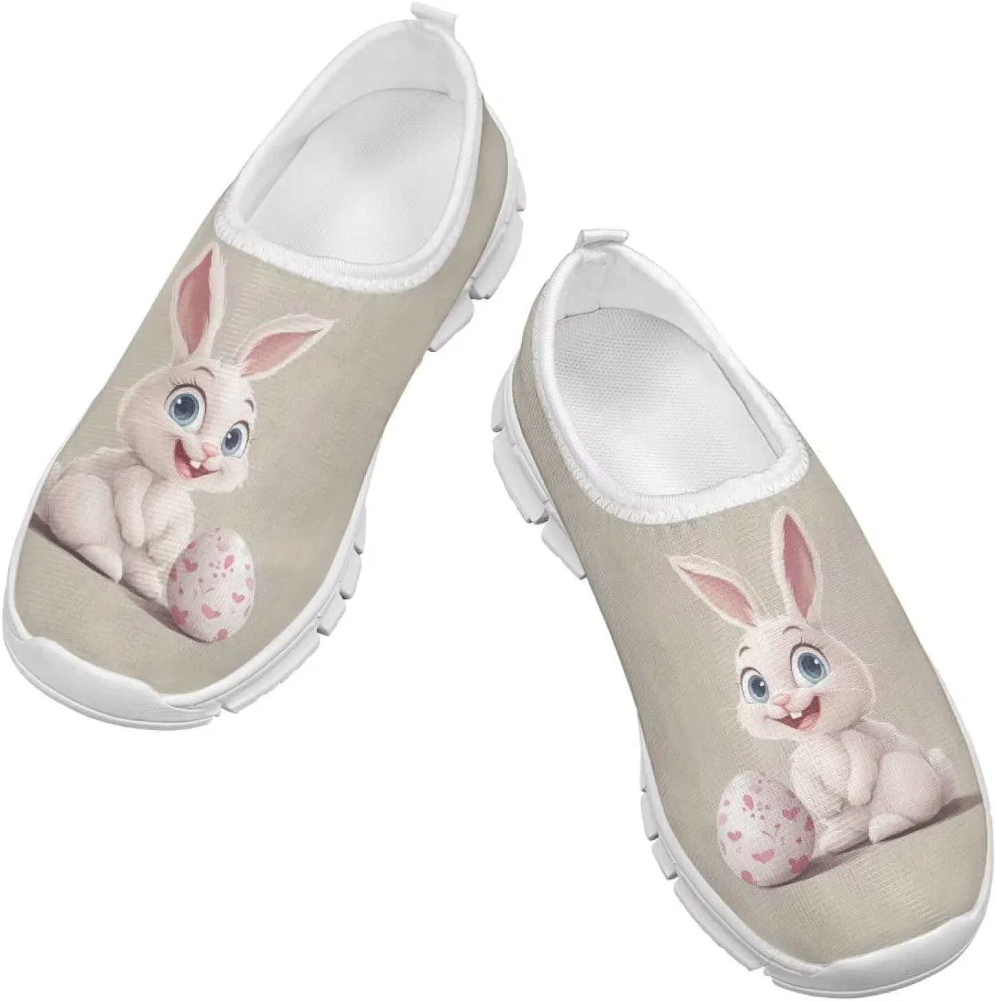 Детские слипоны для девочек с принтом Eater Fonplted, Cute Easter Bunny