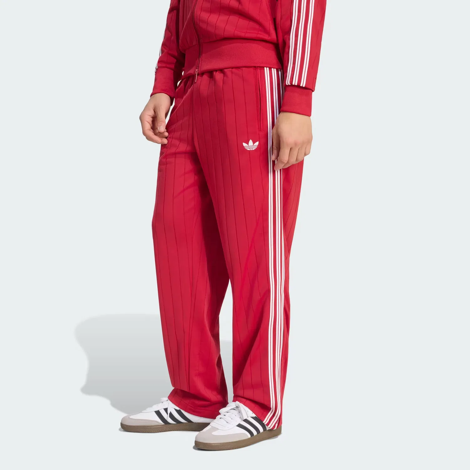 Мужские спортивные брюки трикотажные Firebird Drop Needle Track Pants Adidas Originals, красный