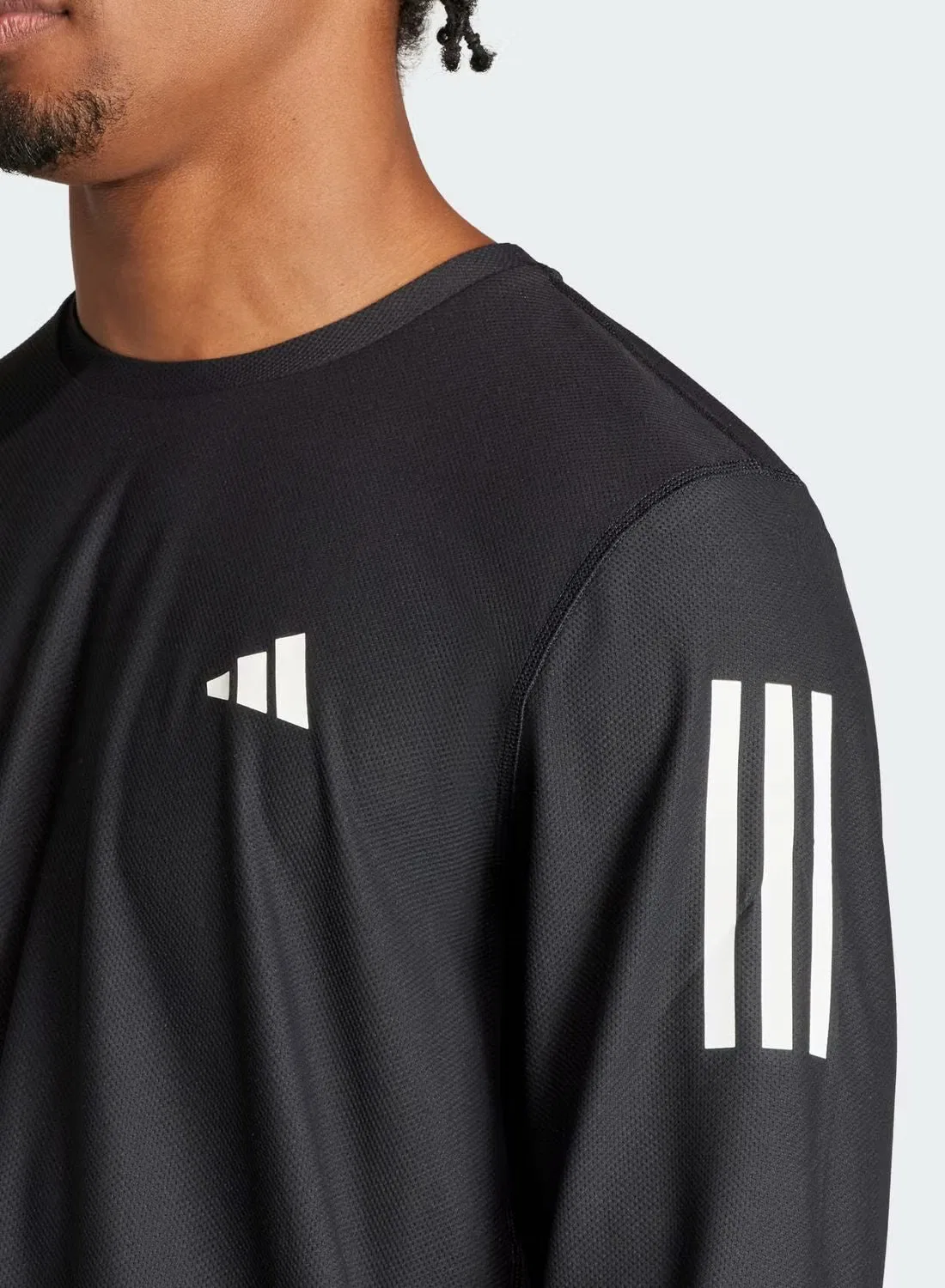Лонгслив с длинным рукавом Own the Run Adidas, черный — фото 3