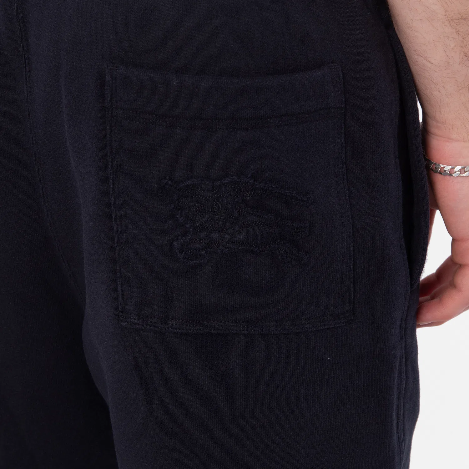Шорты хлопковые с принтом Equestrian Knight Design Burberry, Black — фото 2