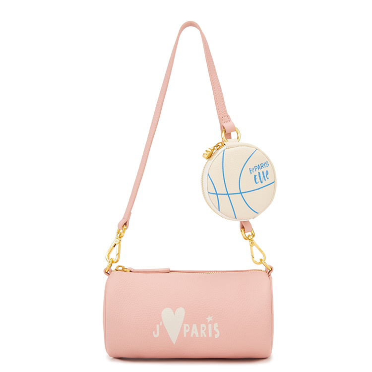 

ELLE Сумка-пенал из кожи Top Grain Cow, женская сумка через плечо Pink/Ecru