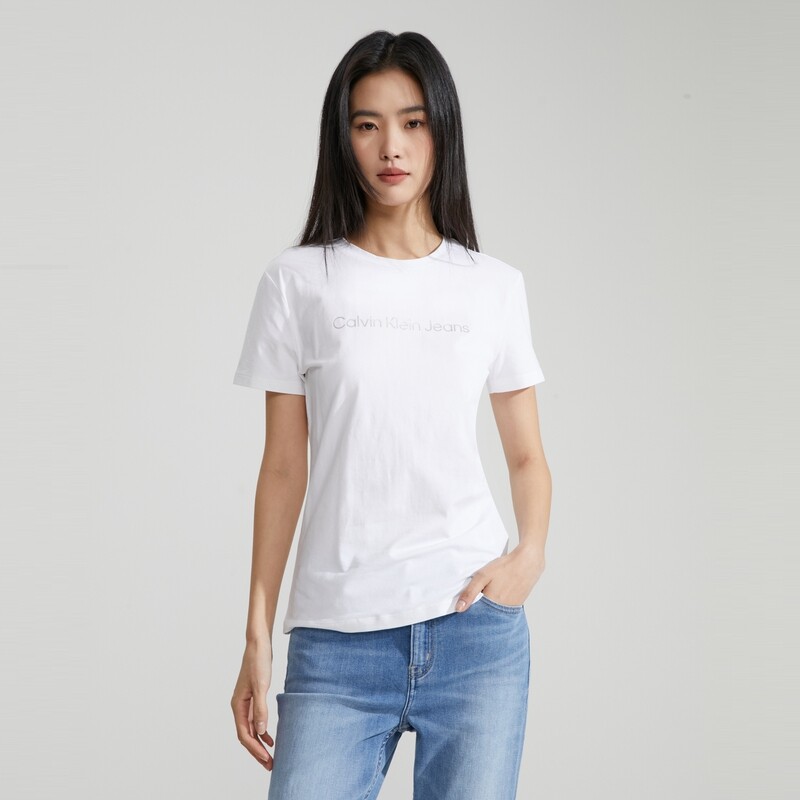 

Футболка женская Calvin Klein Jeans с буквенным принтом, зеленый