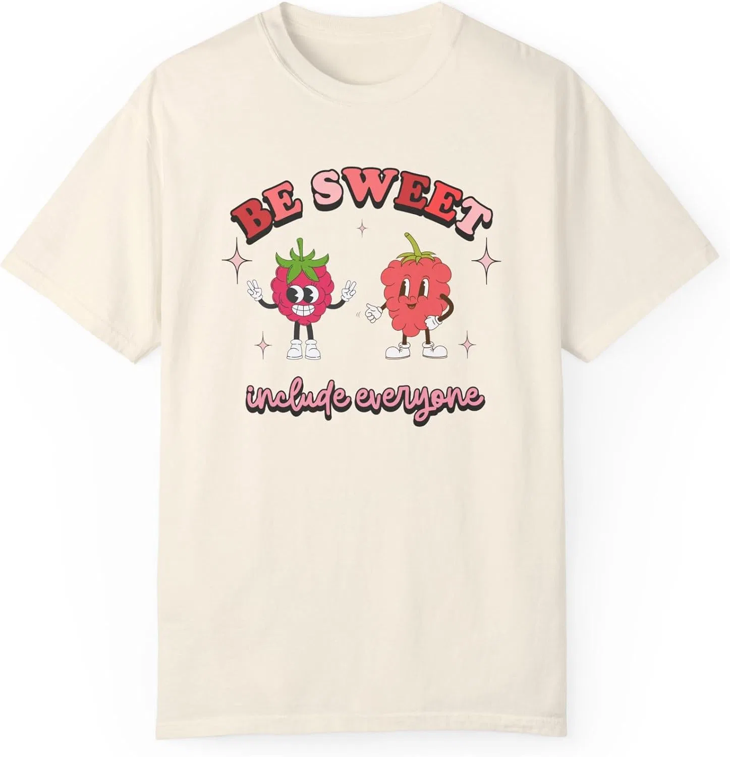 Футболка с надписью Be Sweet, Include Everyone Comfort Colors, Ivory