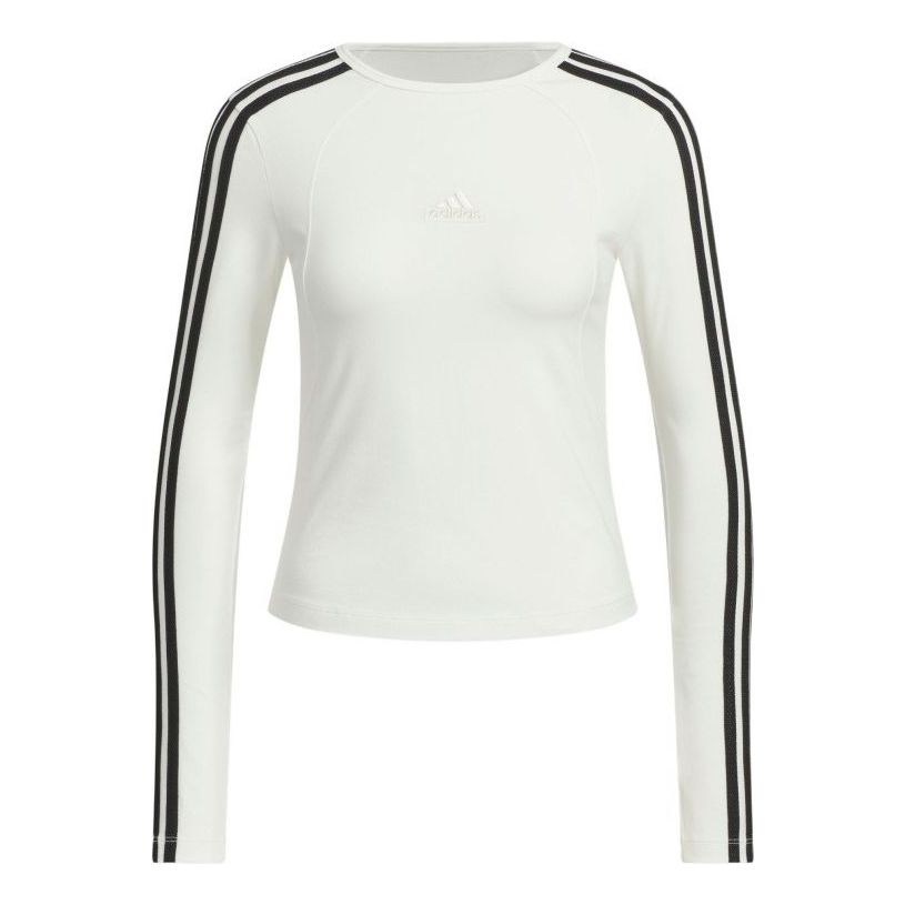 

Футболка (WMNS) adidas 3-Stripes Long Sleeves T-Shirt 'White', белый