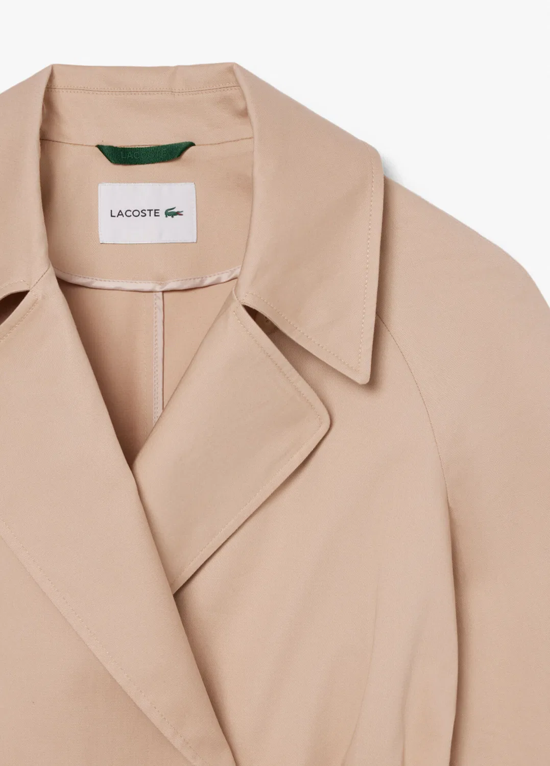 Тренчкот Lacoste oversize fit, бежевый — фото 2