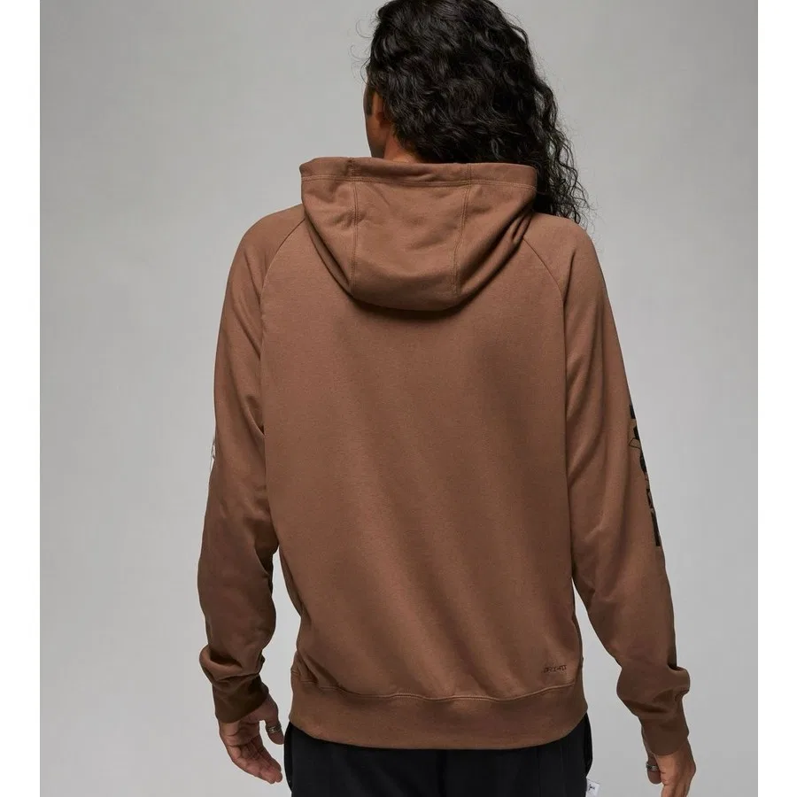 Мужской худи с капюшоном из футера Jordan Dri-FIT Nike, Коричневый — фото 4