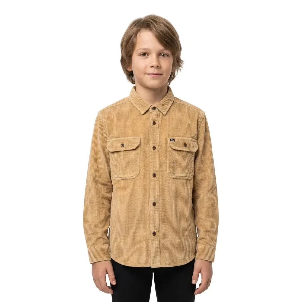 Детская рубашка для мальчиков из вельвета Venture Cord Quiksilver, Beige — фото 3