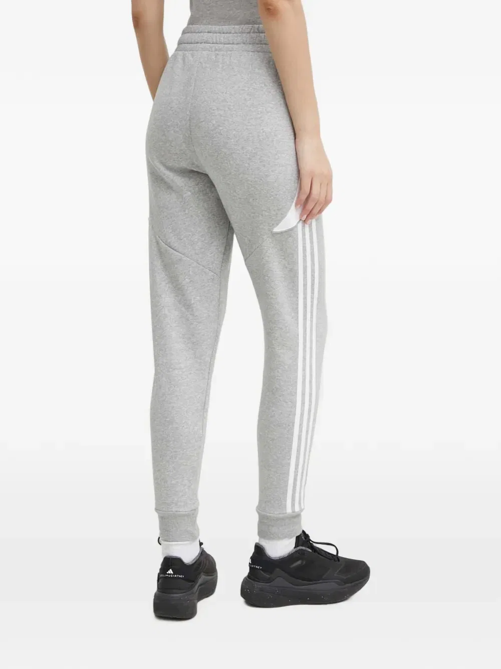 Брюки со вставками и полосками Adidas, серый — фото 3