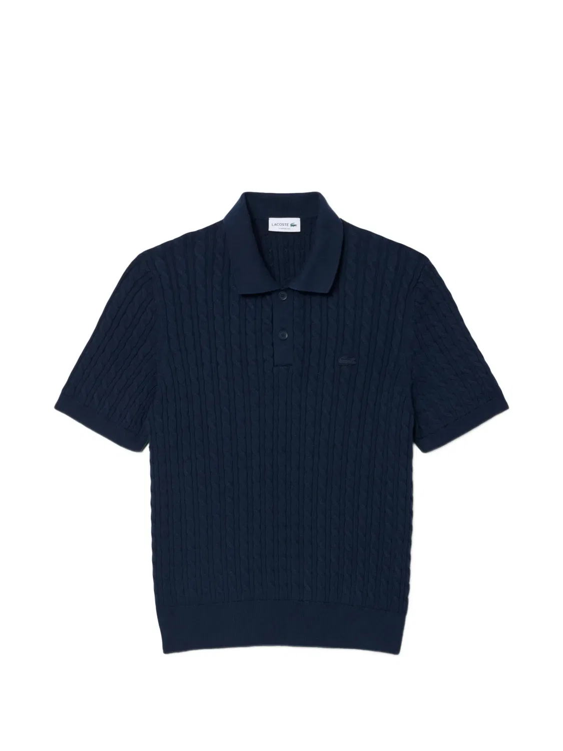 Lacoste Поло с рельефной вязкой синий