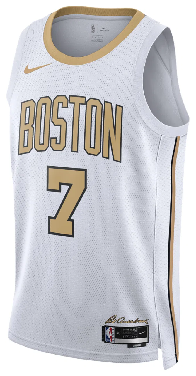 Баскетбольная джерси для мужчин City Edition Celtics Dri-FIT Swingman Nike, цвет White/Multi