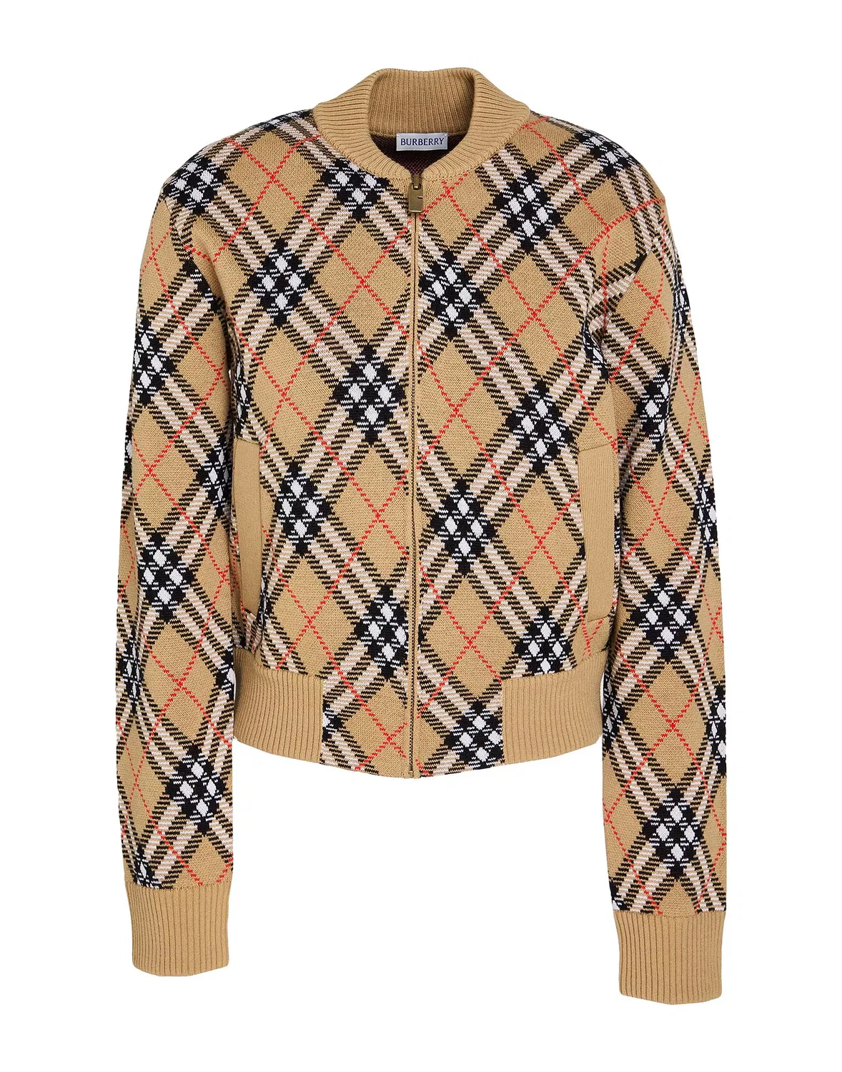 Женский кардиган с принтом Burberry, коричневый