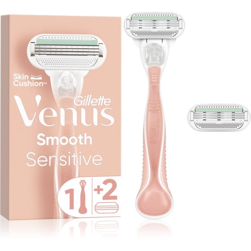

Гладкая бритва Gillette Venus Sensitive + 2 запасные головки