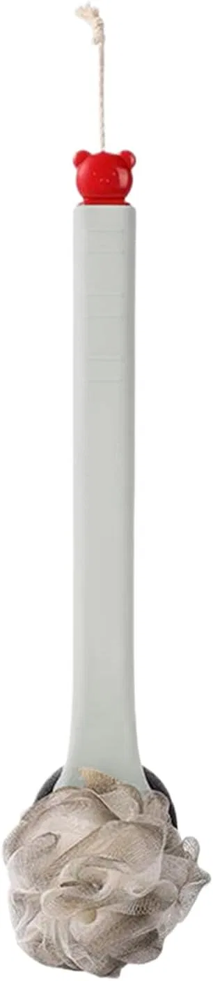 Щетка для тела двусторонняя с длинной ручкой, Generisch, 38x8 см, Зеленый