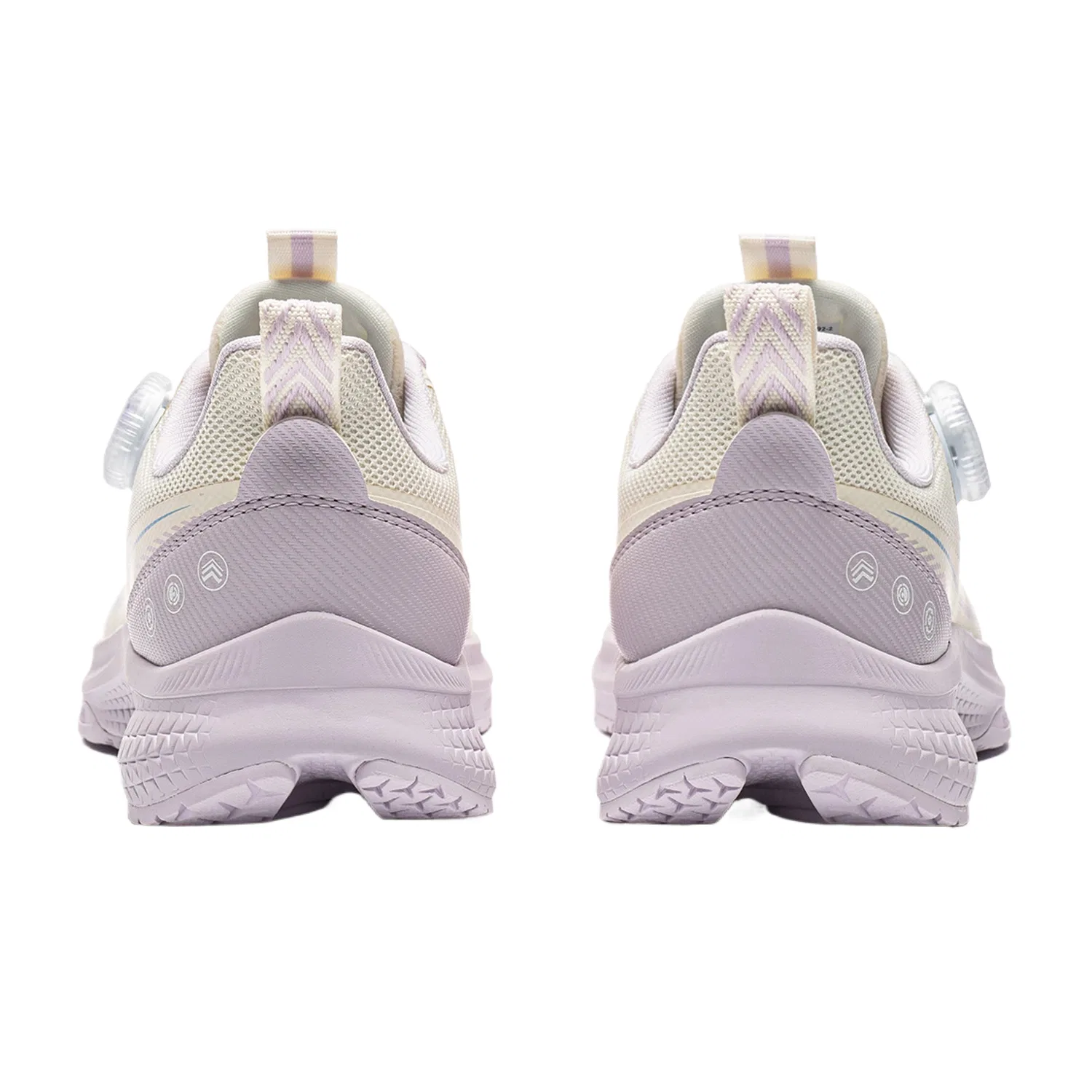 Детские беговые кроссовки с синтетической кожей Li-Ning YOUNG, Ecru/Cloud Purple — фото 4