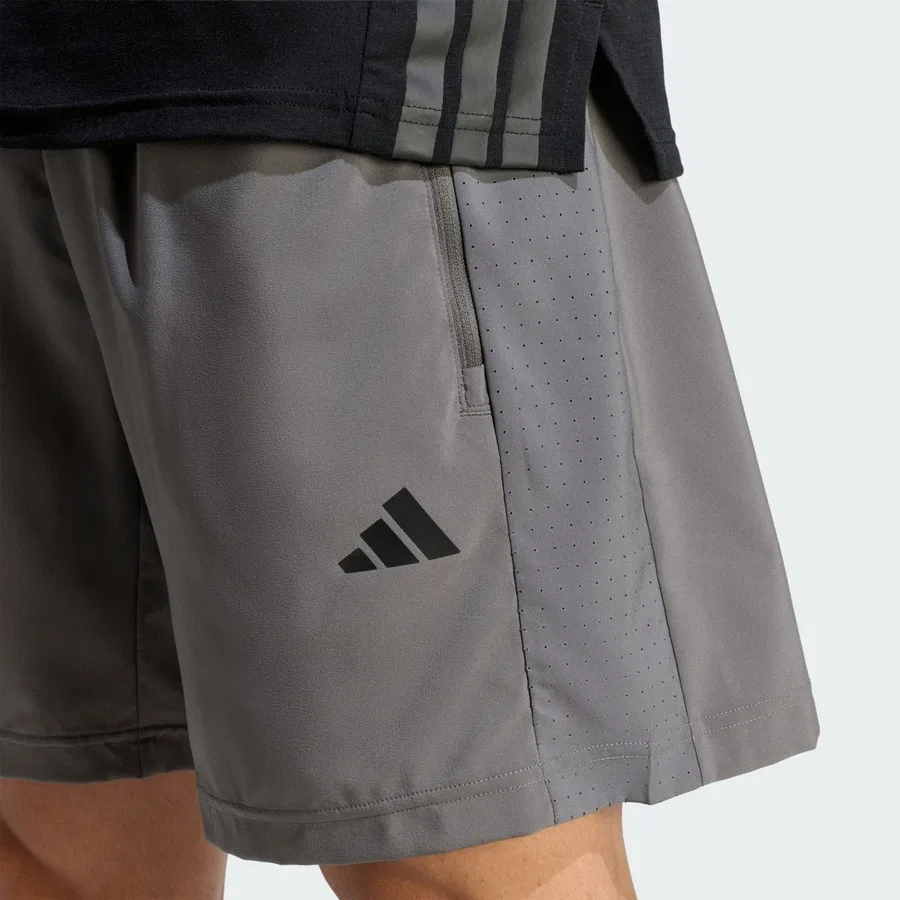 Шорты спортивные с принтом Performance Workout Essentials Base Woven Short adidas, Темно-синий — фото 4