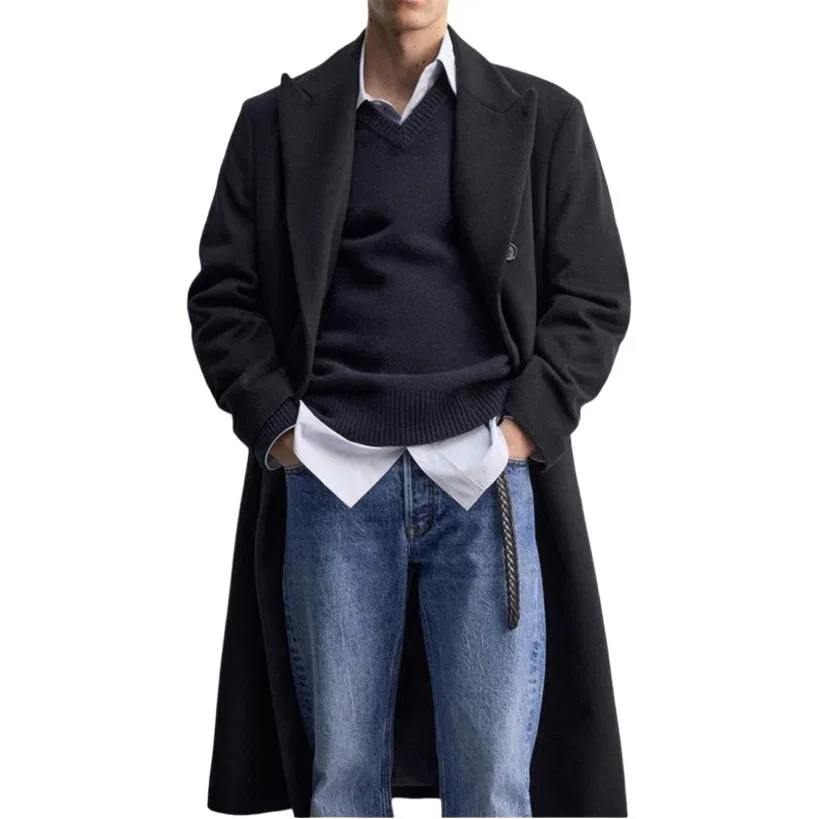 Мужское пальто Aaron Levine ZARA, Blue — фото 4