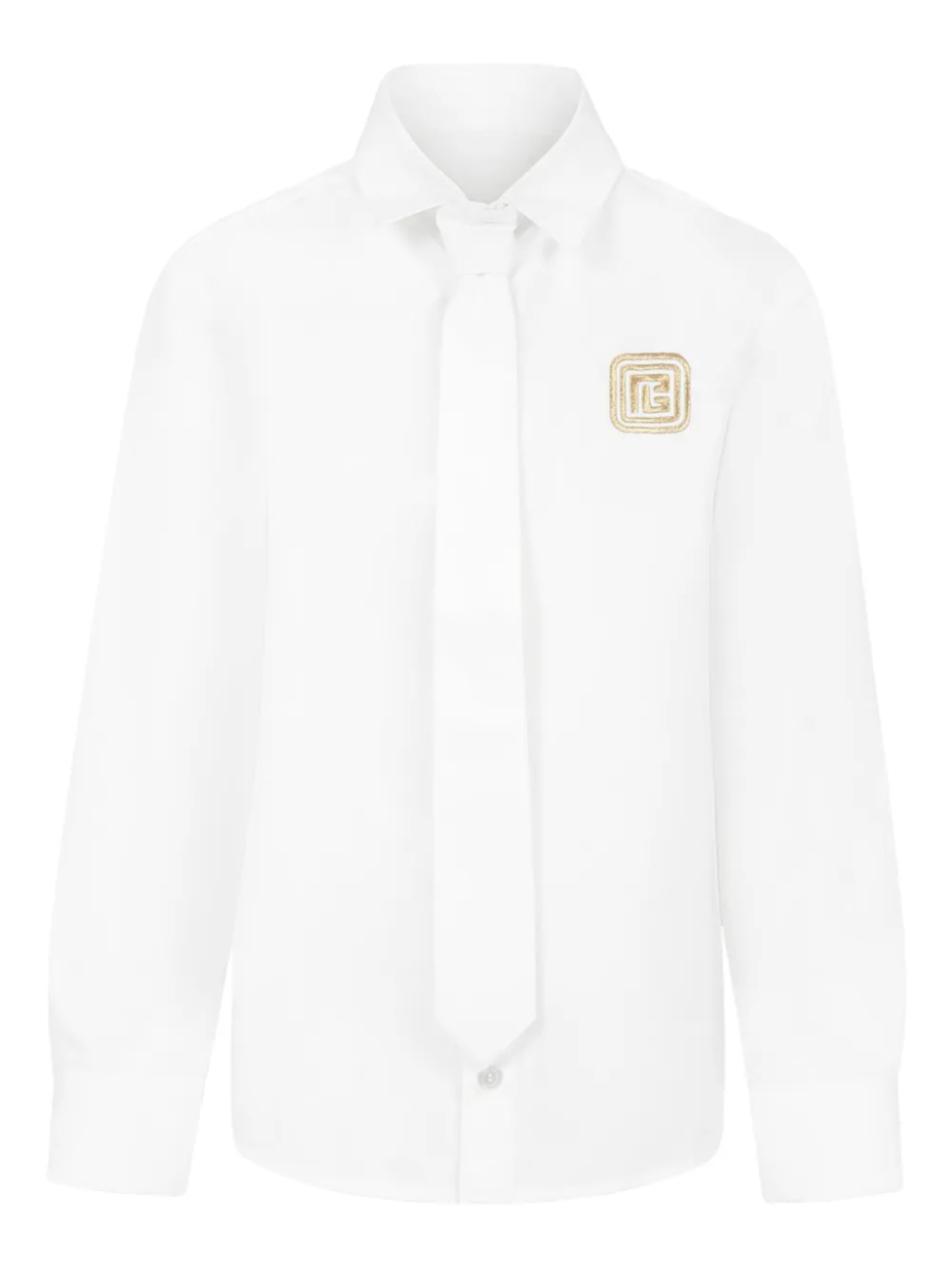 

Футболка с вышитым логотипом Balmain Kids, белый