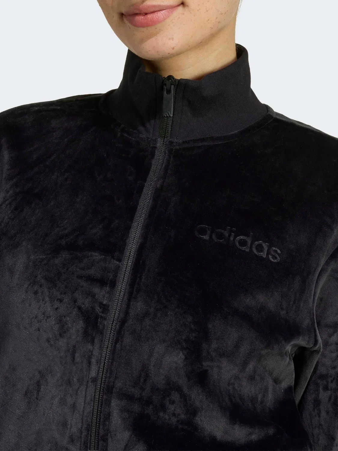 Спортивный костюм велюровый Glam Teamsport adidas, черный — фото 2