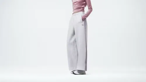Женские спортивные брюки свободного кроя Spacer Trackpants Adidas Originals, светло-серый меланж — фото 2