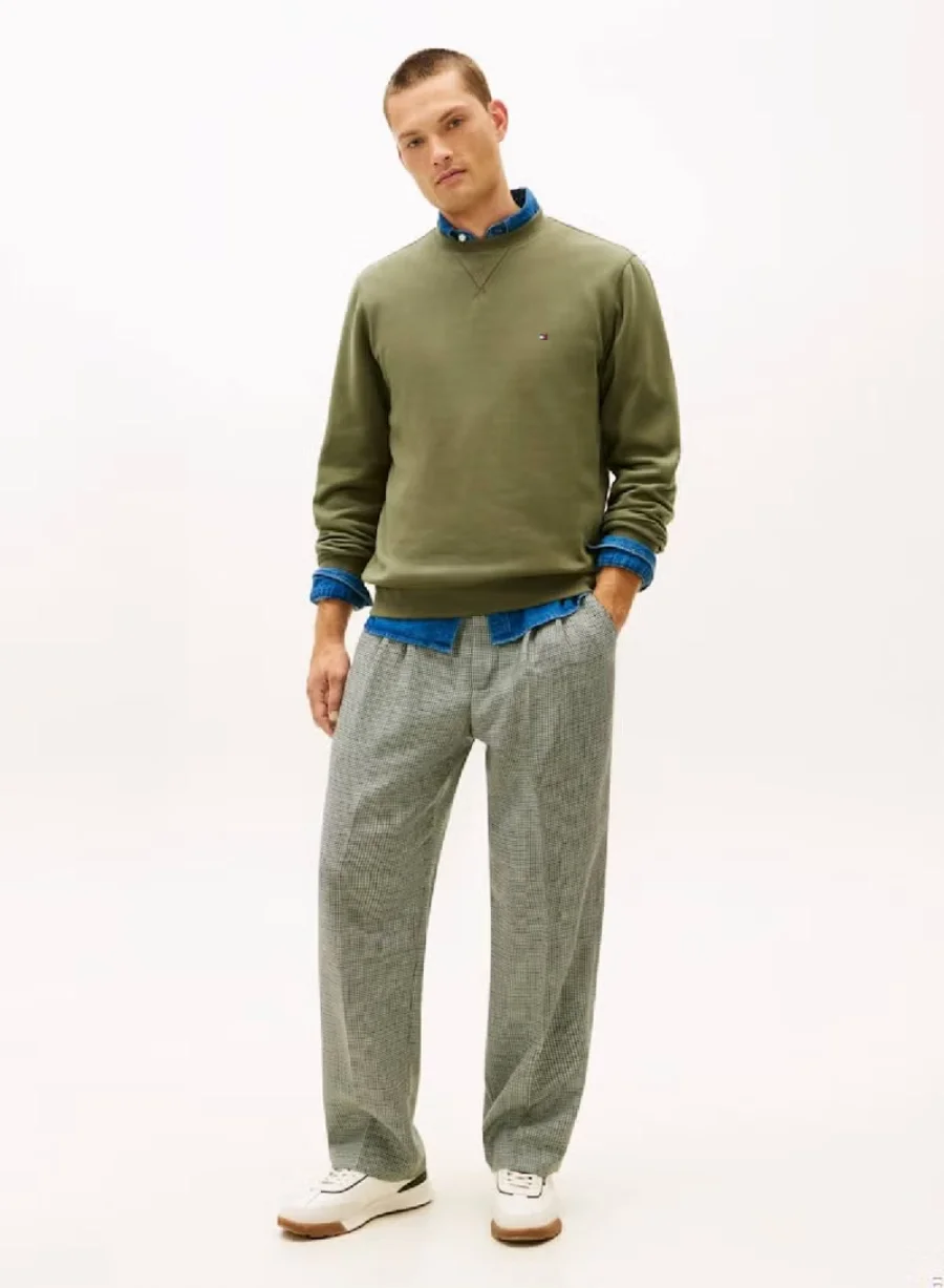Свитшот Tommy Hilfiger Seasonal Fleece, зеленый — фото 4