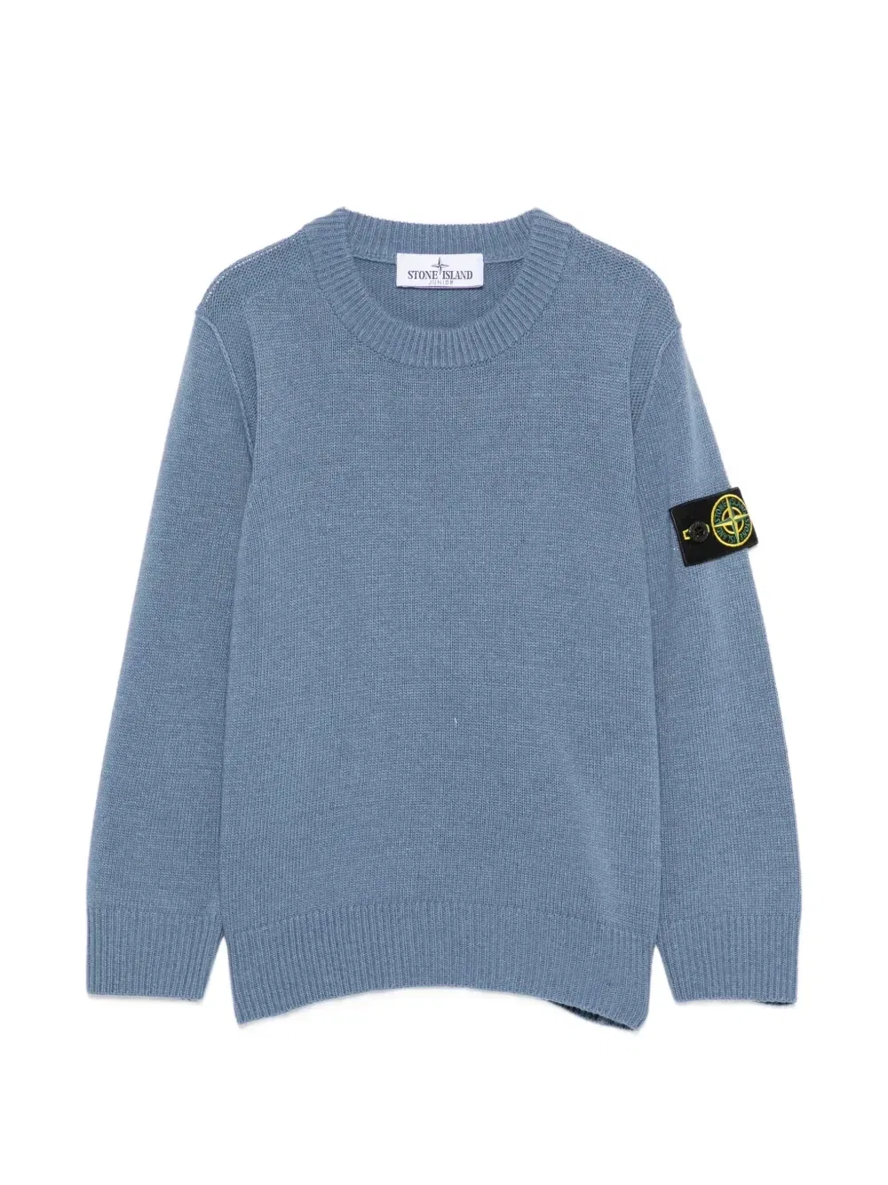 Свитер с логотипом-нашивкой Stone Island Junior, синий