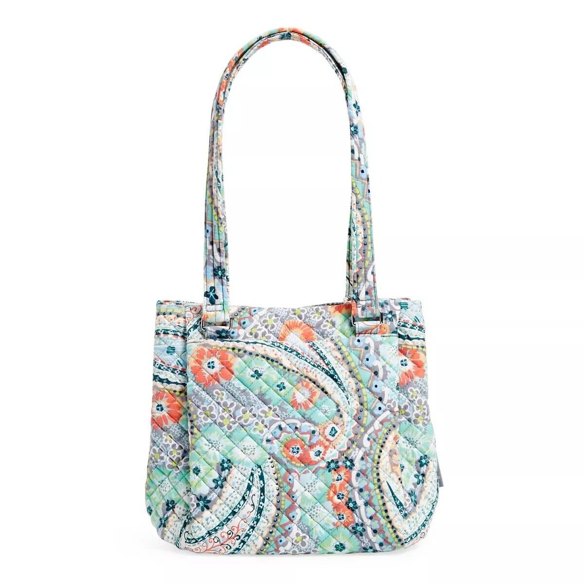 

Хлопковая сумка Vera Bradley Multi-Compartment Shoulder Satchel Purse, мультиколор