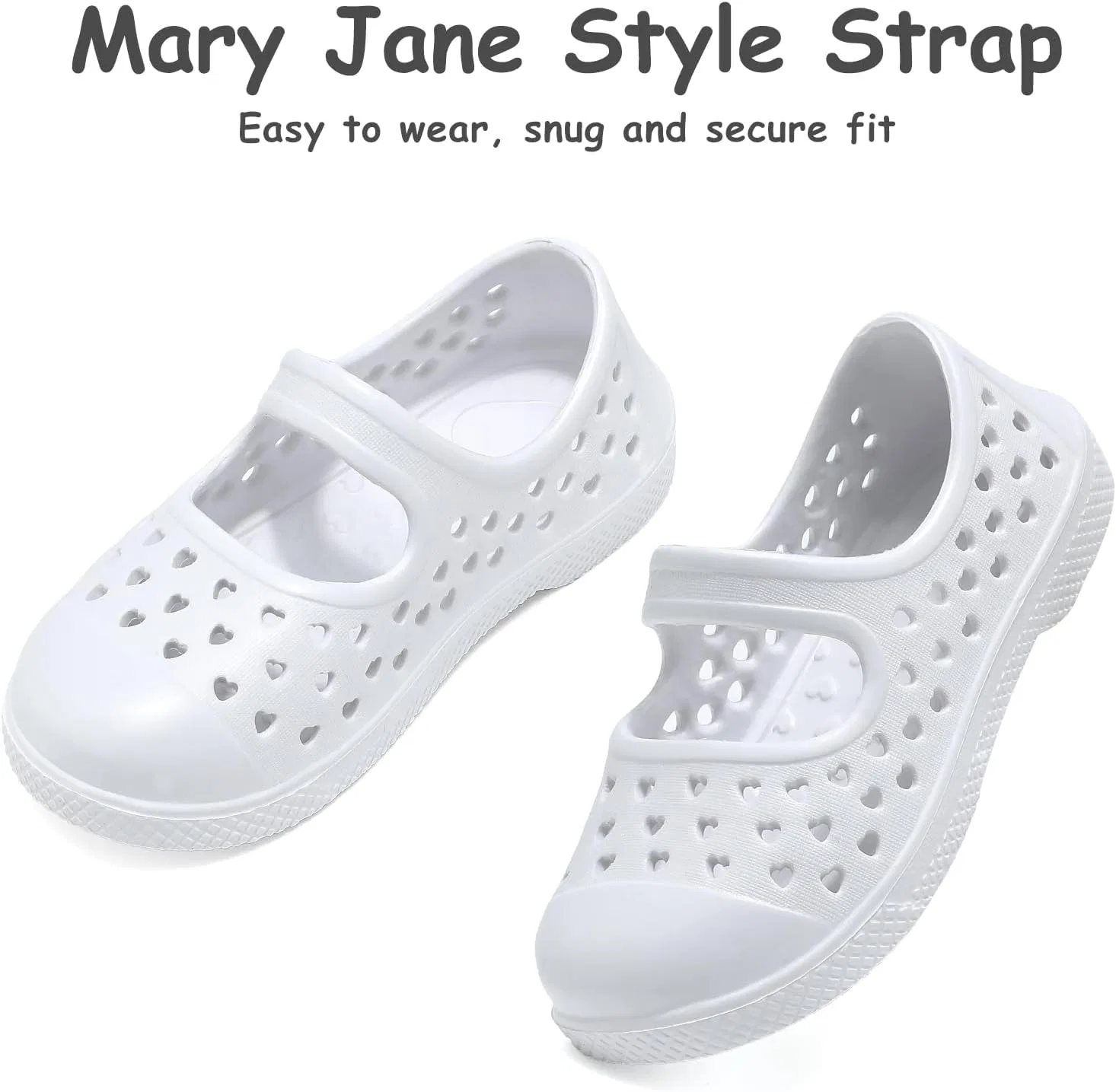 Детские туфли Мэри Джейн для девочек Mary Jane Water Shoes Nedaan, White — фото 4