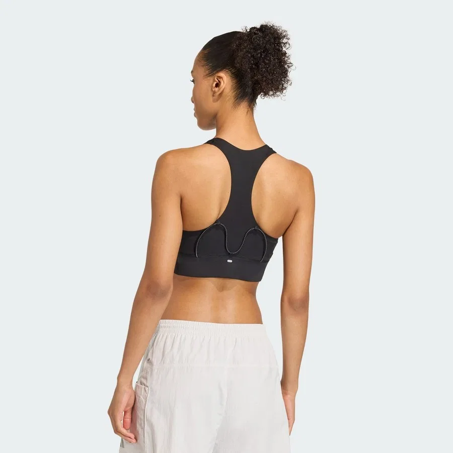 Спортивный бюстгальтер с карманами Performance adi365 Running Pocket Medium Support Bra adidas, Черный — фото 2