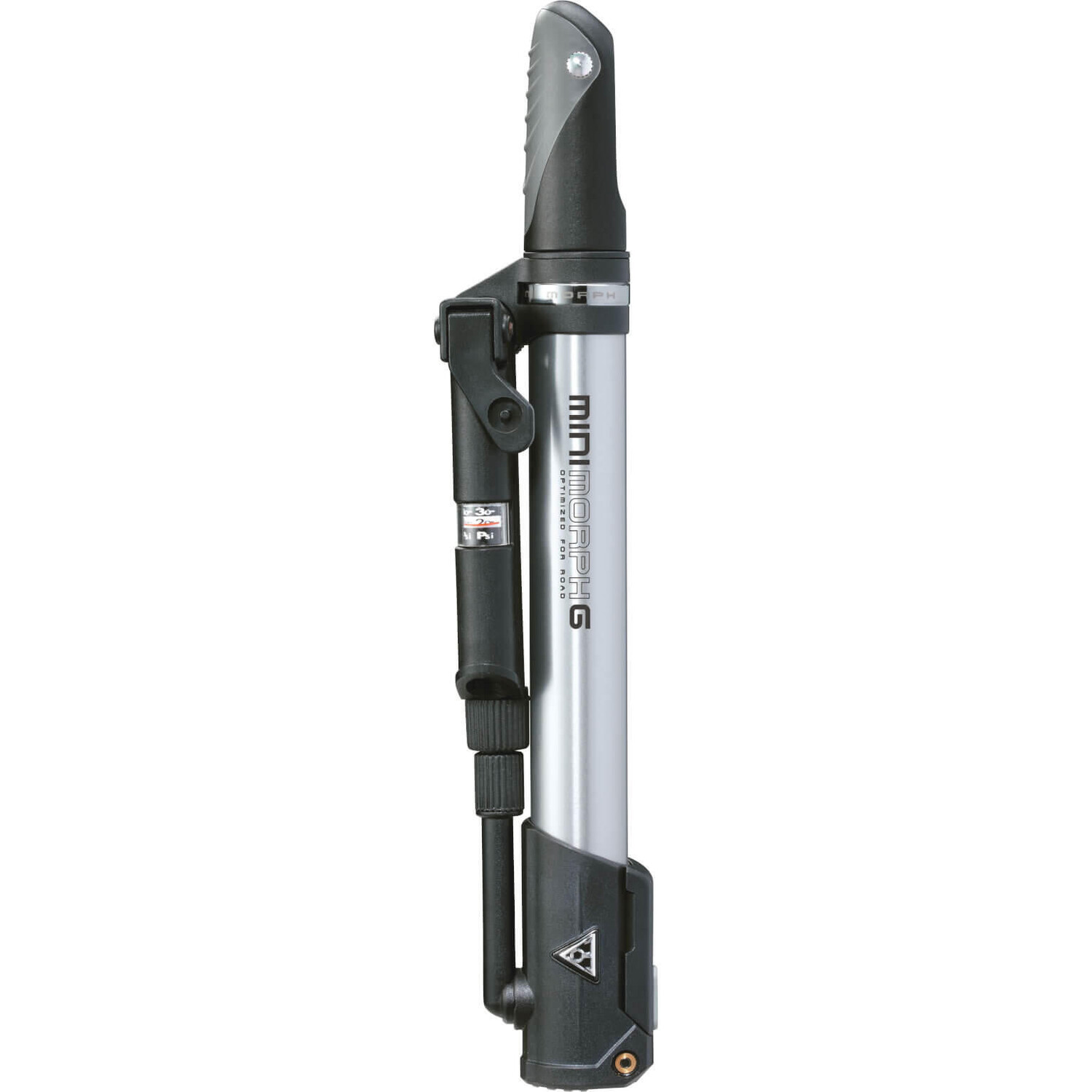 

Мини ручной насос Topeak Mini Morph G Gauge, черный / серебристый / черный