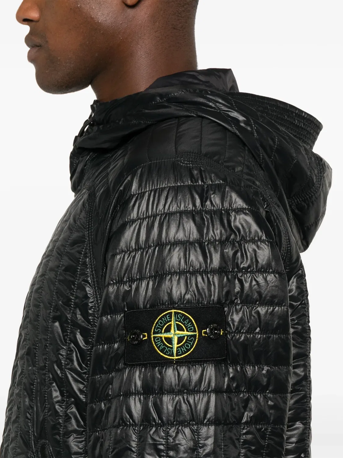 Stone Island Куртка с бейджем Compass, черная — фото 4