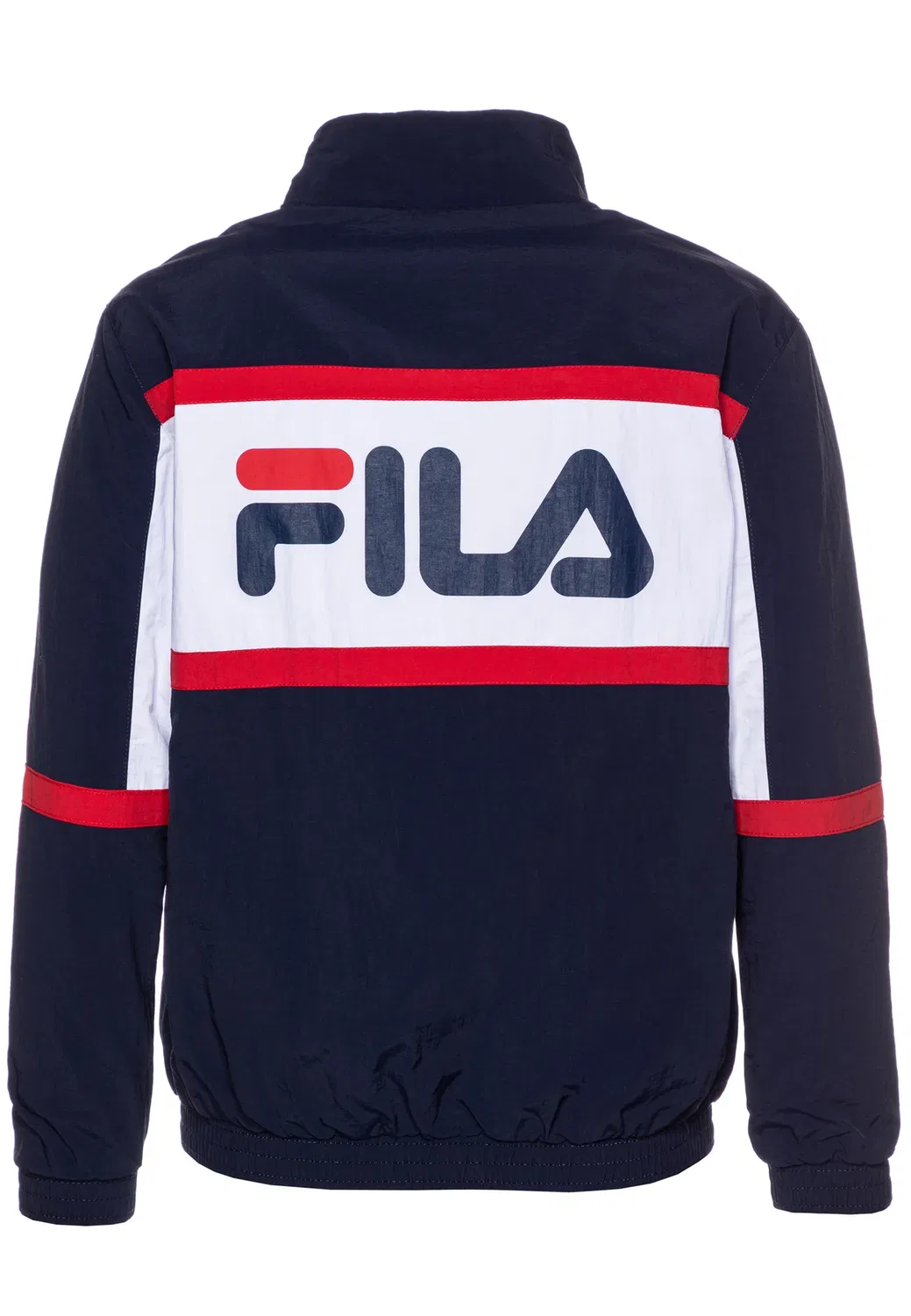 Тобин - тренировочная куртка Fila, Black Iris/Bright White/True Red — фото 2