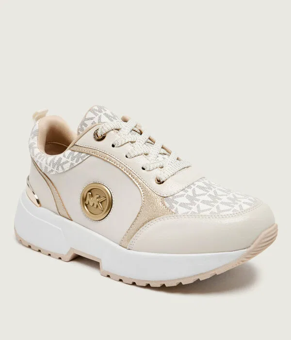 Детские кроссовки из экокожи COSMO MEYERS II Michael Kors Kids, Бежевый
