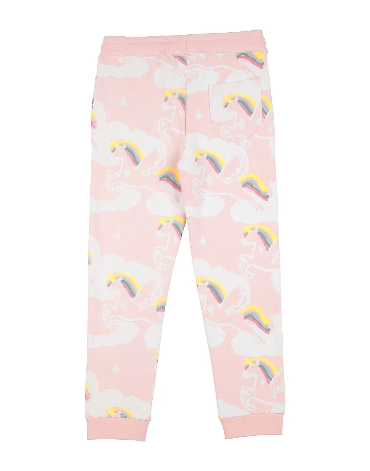 Детские штаны для девочек с начесом с принтом Stella Mccartney Kids, Light Pink — фото 2