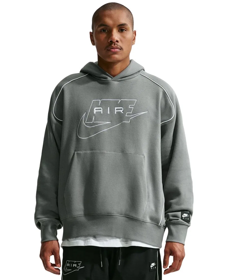 Худи с капюшоном свободного кроя Air Nike, Smoke Gray/White
