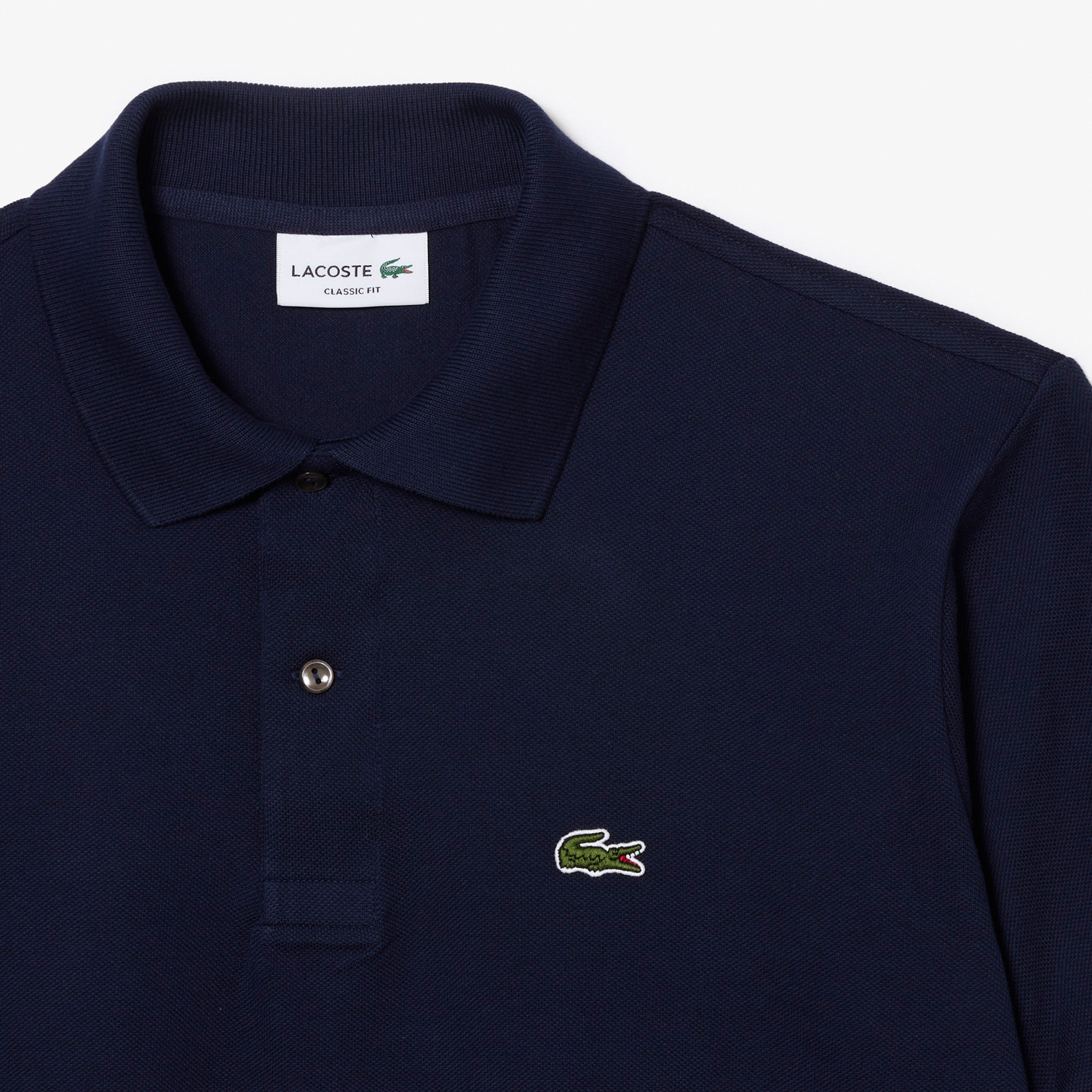 Поло Lacoste Classic Fit L.12.12, темно-синий — фото 3