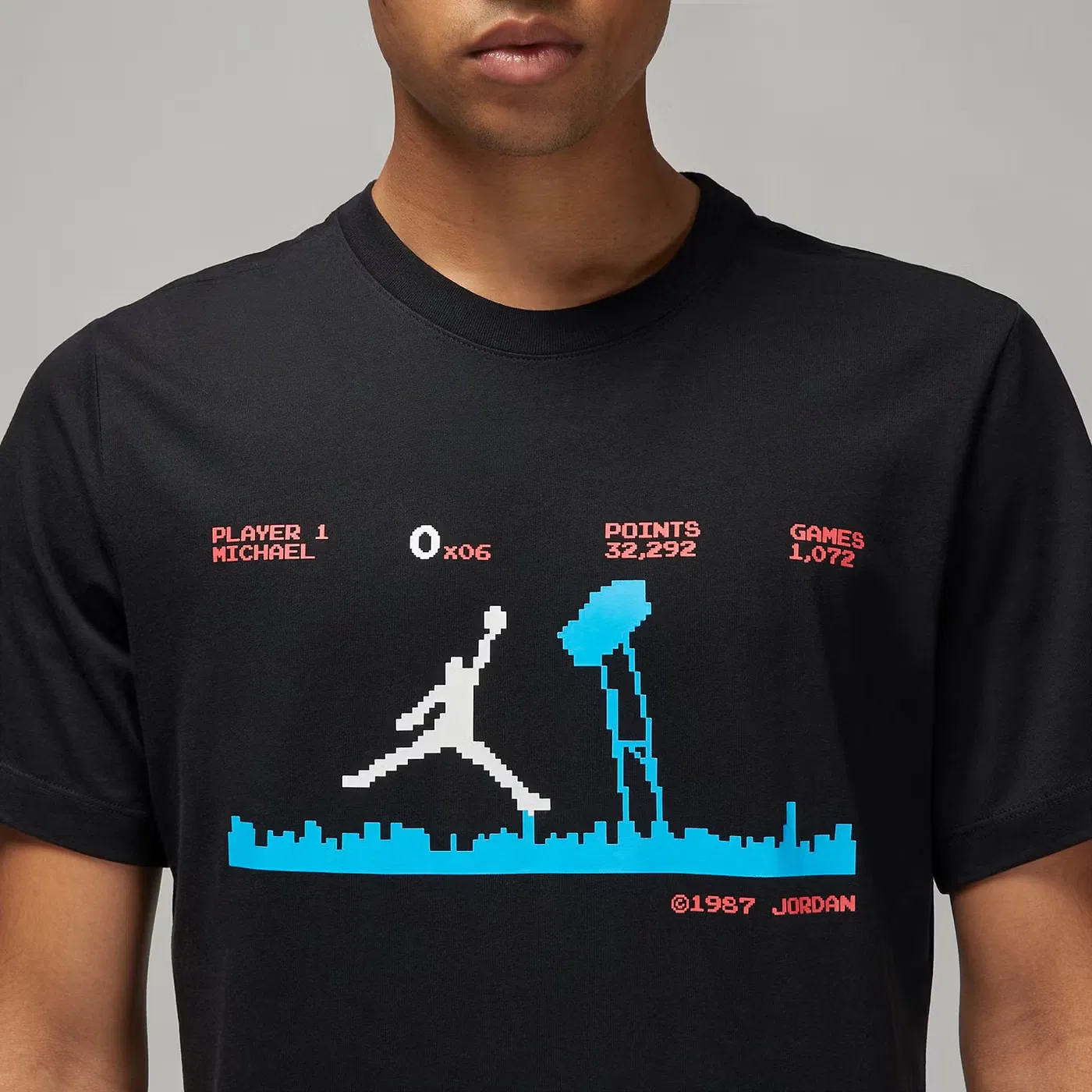 Футболка с принтом Jumpman Pixel Jordan, черный — фото 2