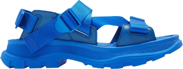 

Сандалии Alexander Mcqueen Strappy Leather Sport Sandal Ultramarine, синий