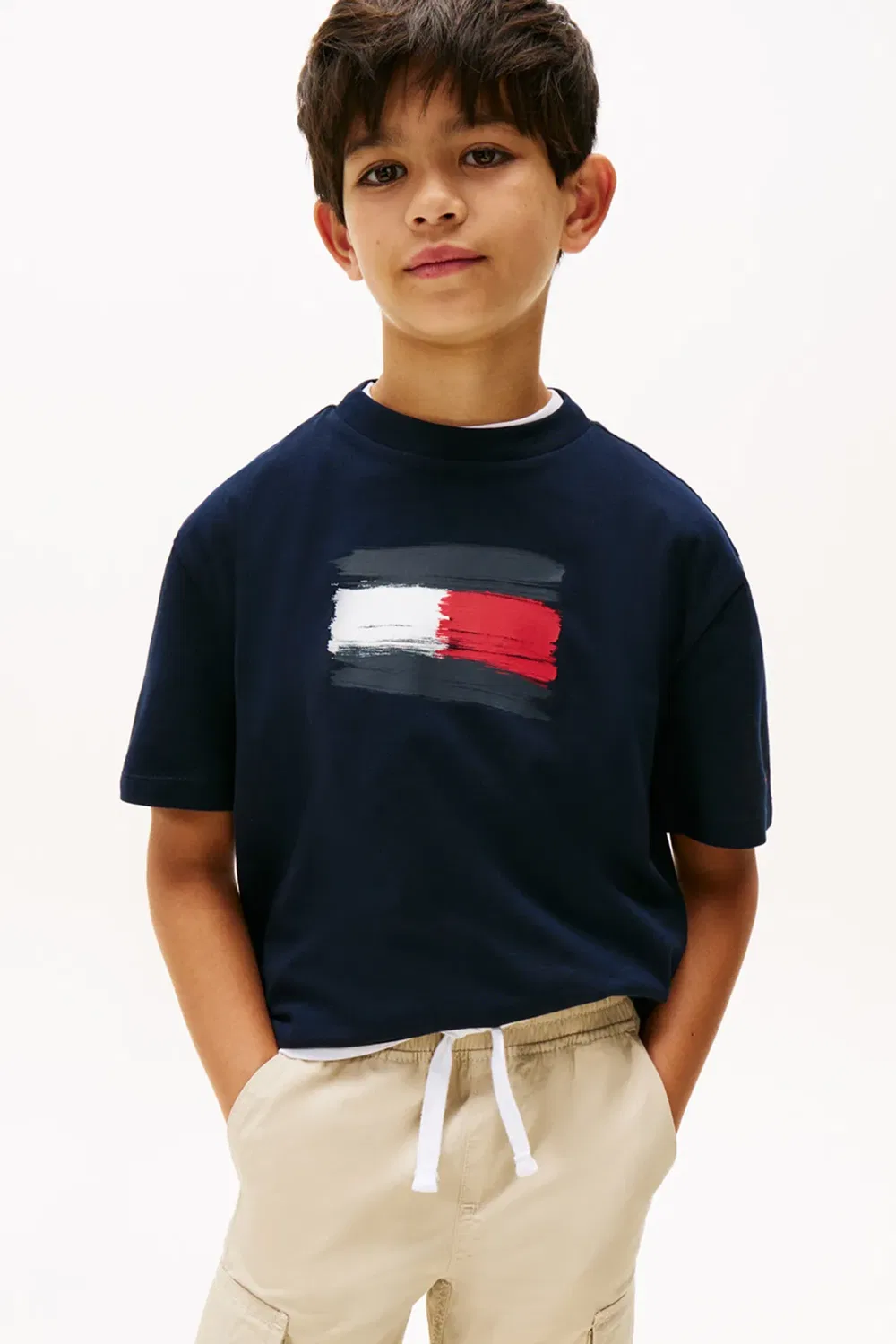 Футболка с принтом Flag Archive Tee Tommy Hilfiger, Blue