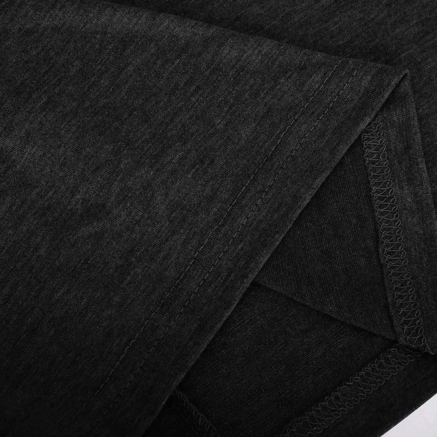 Женская свободная футболка оверсайз с коротким рукавом, Black — фото 3