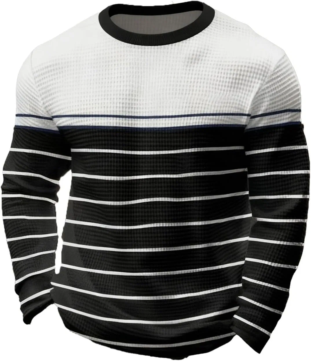 Мужская футболка с цветными блоками и полосками, Regular Fit, Black