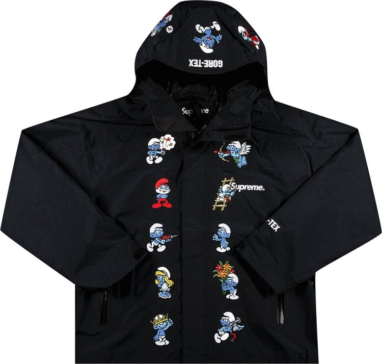 

Куртка Supreme x Smurfs GORE-TEX Shell Jacket 'Black', черный
