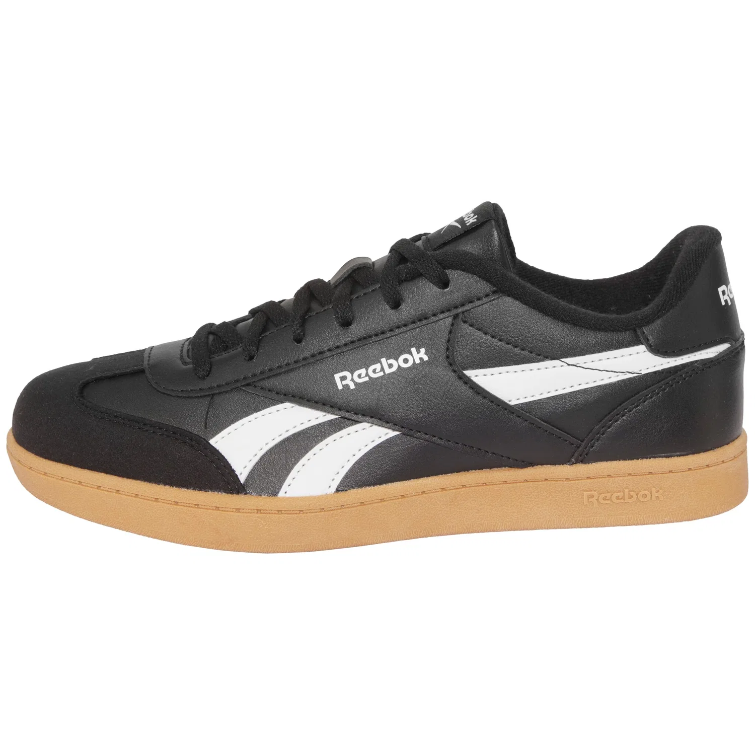 Детские кроссовки на шнуровке Reebok Classic, Black/White — фото 2