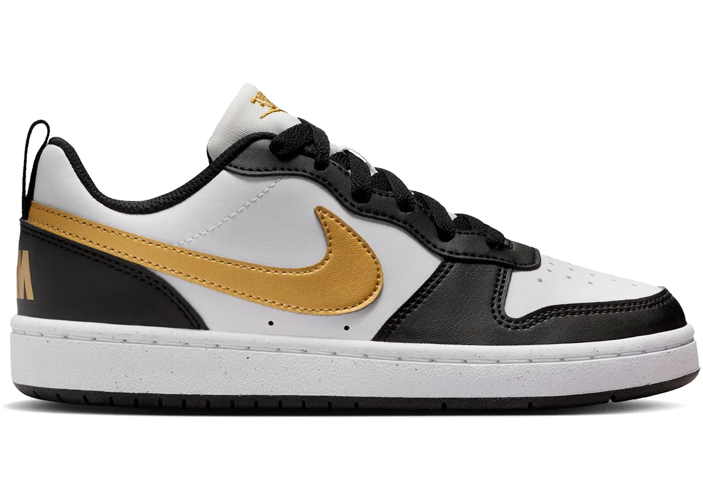 Детские кроссовки низкие Nike Court Borough Low Recraft, цвет Black/Black/White/Metallic Gold