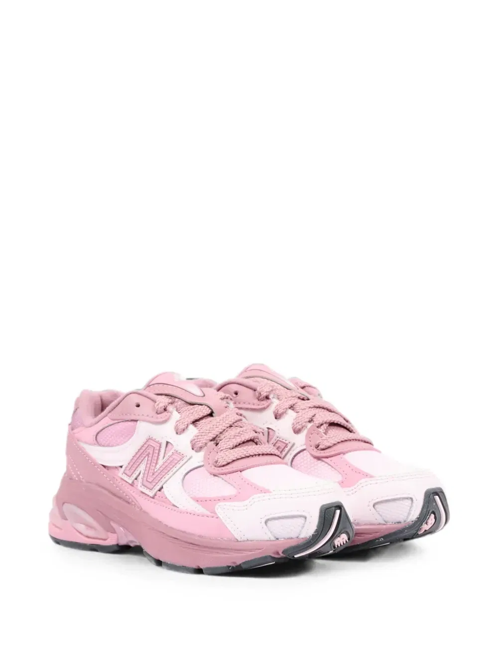 Кроссовки с логотипом и вставками New Balance Kids, розовый — фото 2