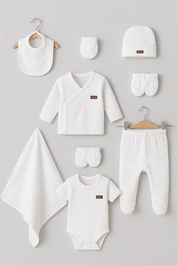 Детский комплект для выписки из роддома Organic Dinamik Çocuk, White — фото 2