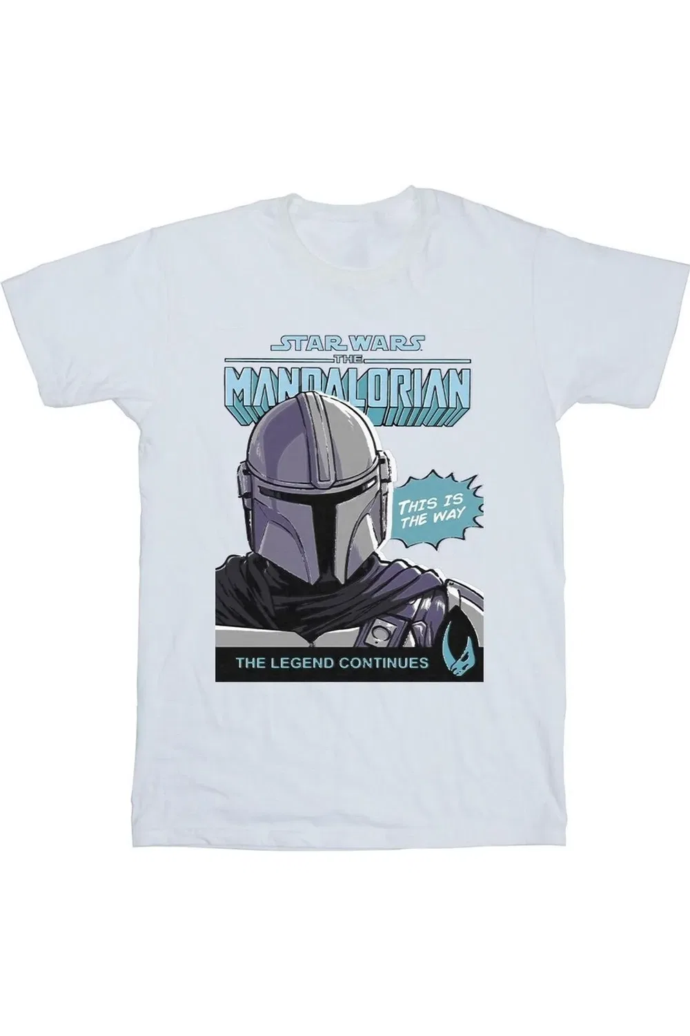 Футболка хлопковая с принтом Mando comic cover Star Wars, White — фото 2