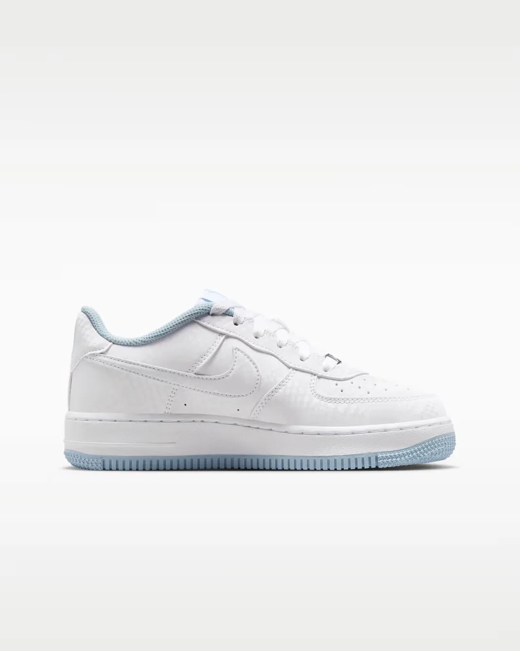 Кроссовки для детей постарше Nike Air Force 1 Low, White/Armory Blue/White — фото 3