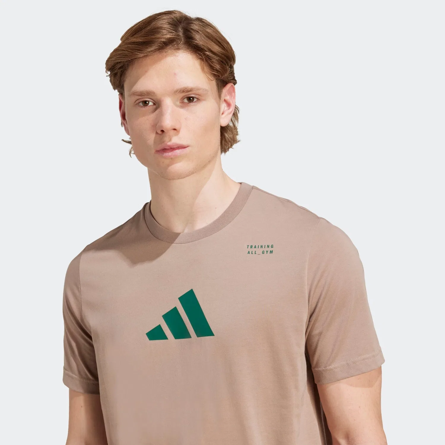 Мужская футболка с технологией Climacool Adidas Performance, Chalky Brown — фото 3