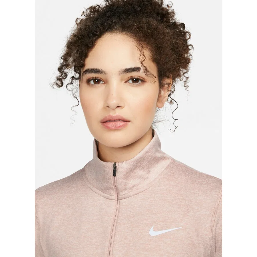 Женский свитшот с круглым вырезом, модель W NK DF ELEMENT TOP HZ, Nike, Красно-розовый — фото 4